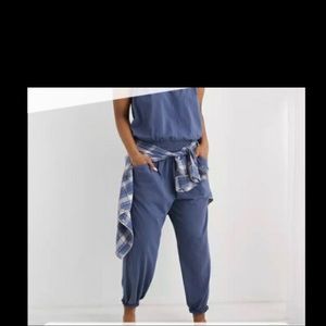 NEW AERIE WEEKEND JUMPSUIT BLUE SIZE SMALL